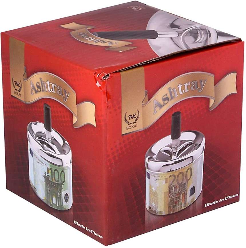 Retro Spinning Ashtray Cigarette Push Down