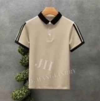 Streetwear Top Stylish with Collar Tee Shirts Shirt Men Clothing Short Quarter Sleeve Summer-Various Options