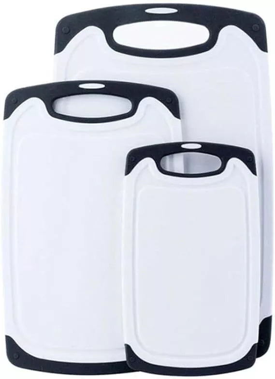 Cutting Board Set of 3 for Kitchen Plastic Chopping Board