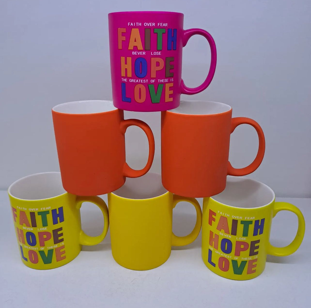 Faith Love Hope Coffee Mug 4pcSet