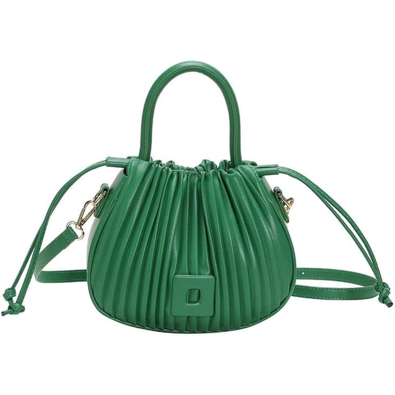 Women's Handbag Pleated Bucket Bag Crossbody Bag Soft Drawstring Handbag-Various Colours
