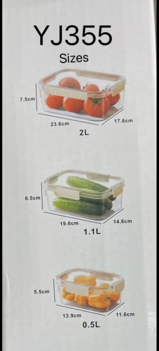 MHome Acrylic 3pc Food Storage Set