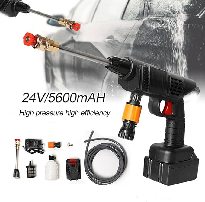 Cordless Portable High Pressure Water Spray Gun With 2 Batteries