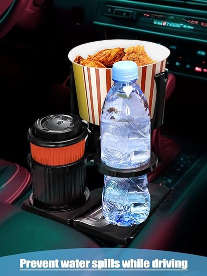 All Purpose Car Cup Holder, 2 in 1 Car Cup Holder Expander Adapter, Multifunctional Car Cup Holder, 360 Rotating Car Cup Holder