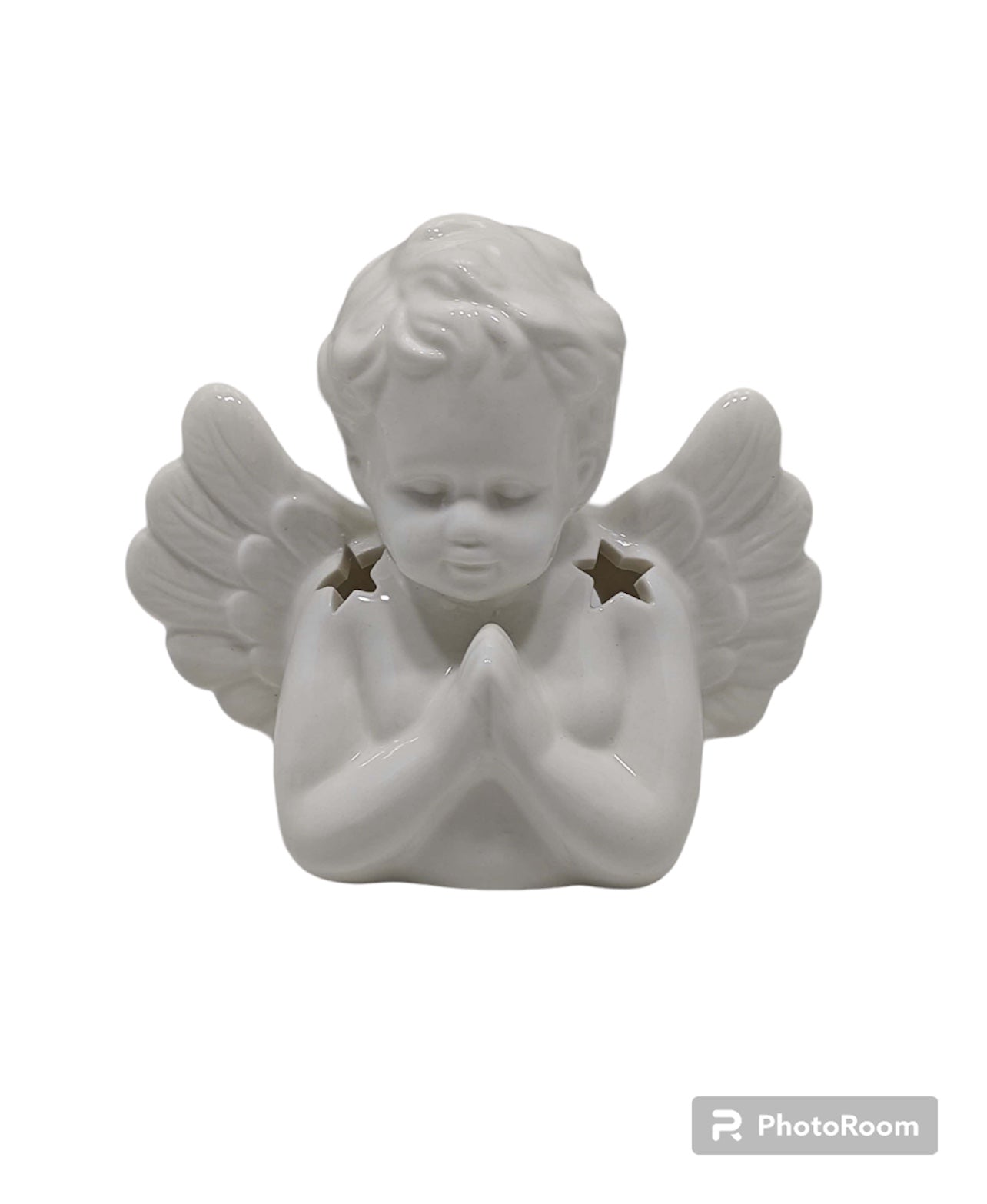 Angel Praying Oil Burner - White