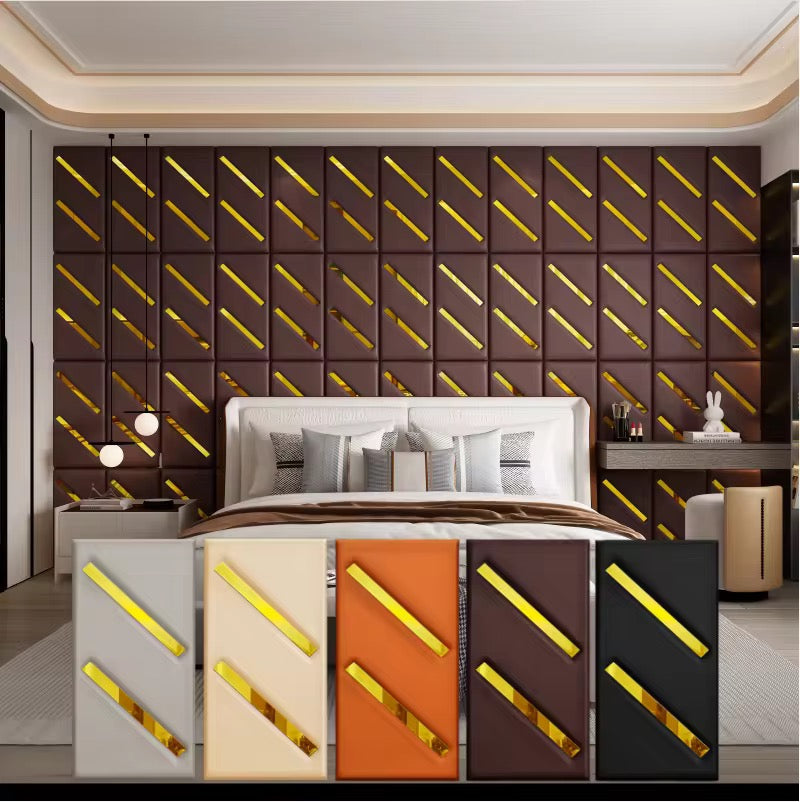 MHome Velvet Peel & Stick 3D Wall Home Deco 2pc Pack-Various Options