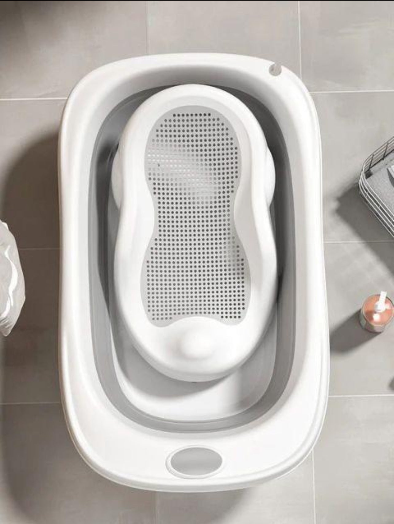 New Born/Toddler Folding Bathtub Set 3pc