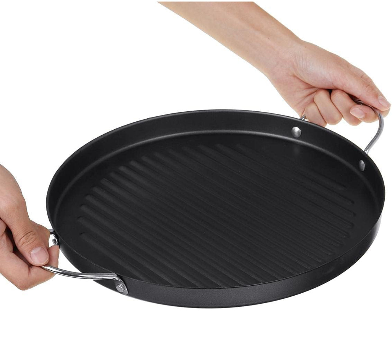 30cm Non-Stick Korean BBQ Grill Pan β Smokeless Round Frying Plate for Gas Stove & Outdoor Grilling