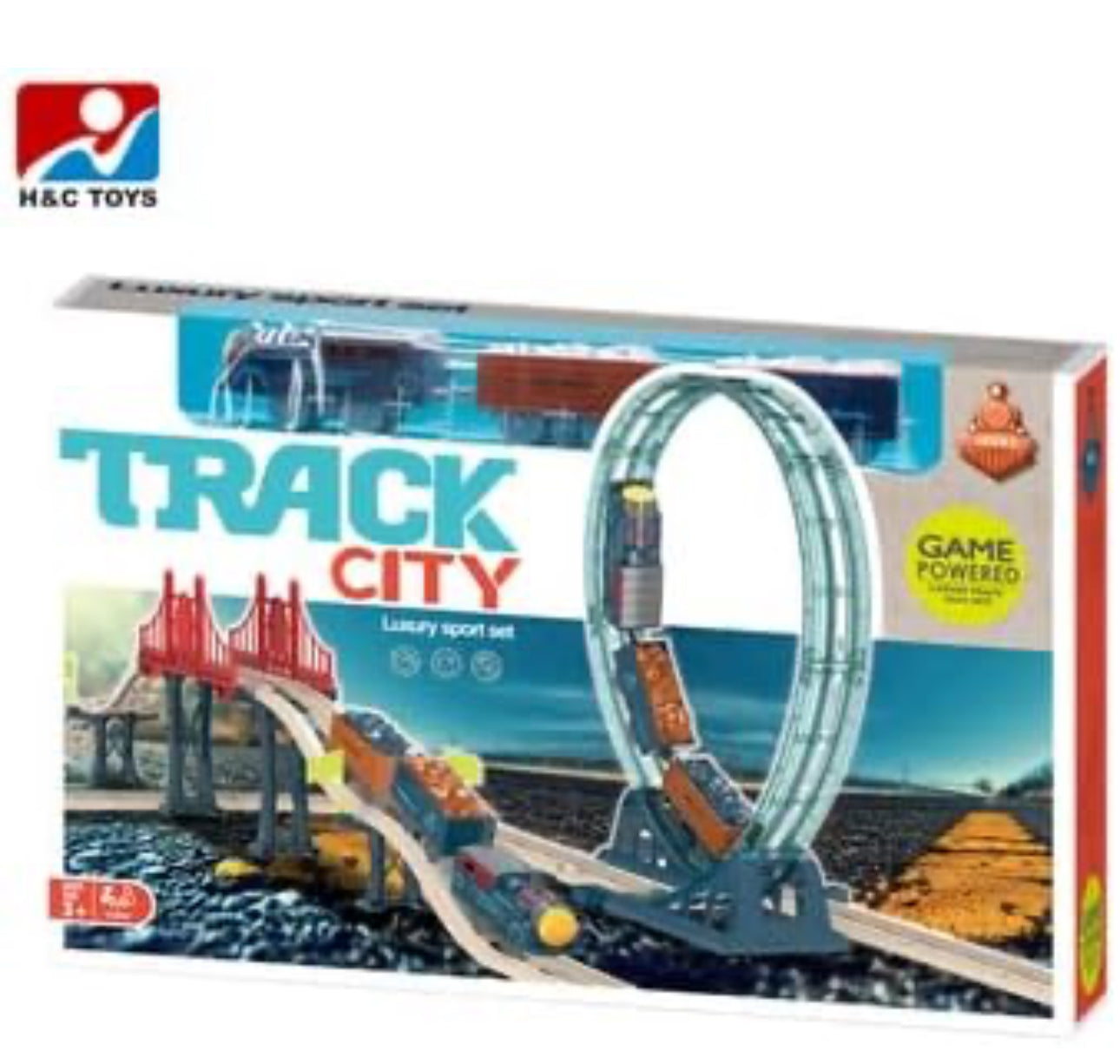 New Kids Game Plastic Racing Car Railway Slot Toys Easy Building DIY Car Track Toy for Kids Boys Girls Track City (54 Pcs), Multicolor