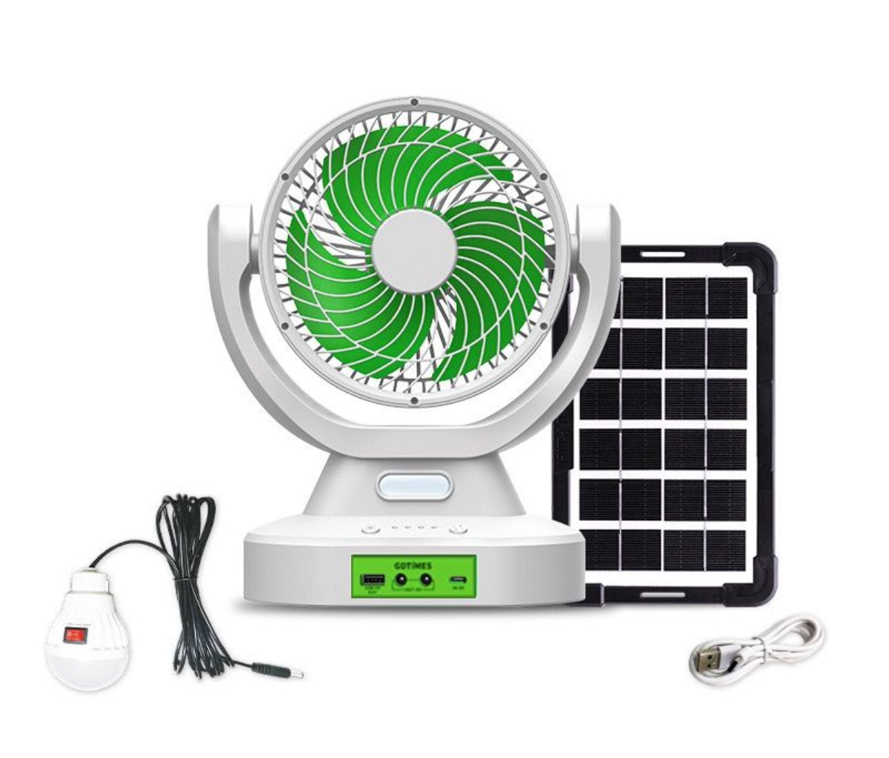 Solar Fan With Multifunction Light