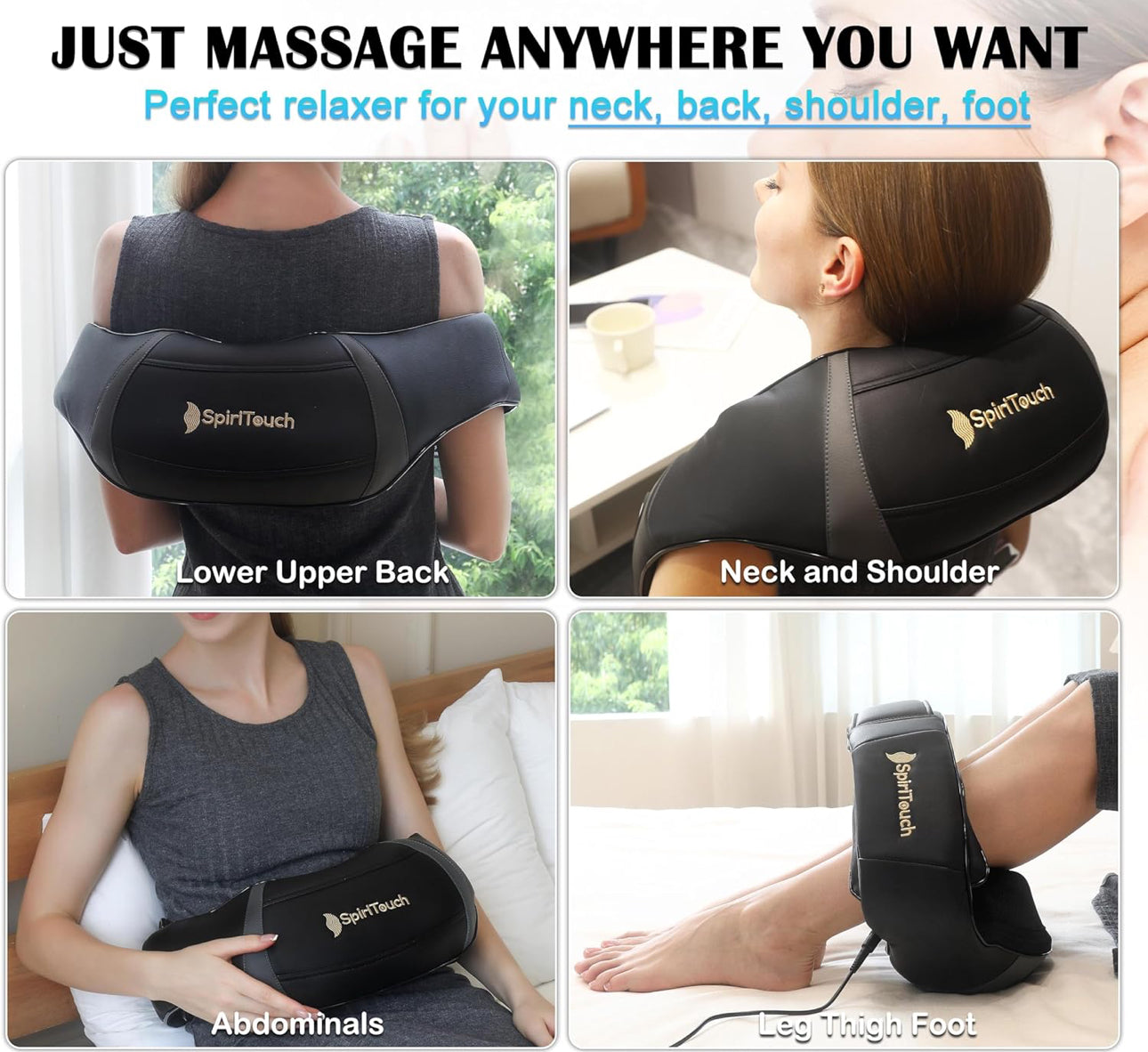 3D Massagers for Neck and Back,Neck Massager with Heat,Heated Neck and Shoulder Massager for Pain Relief Deep Tissue,Shiatsu Neck and Back Massager for Neck Back Shoulder Leg