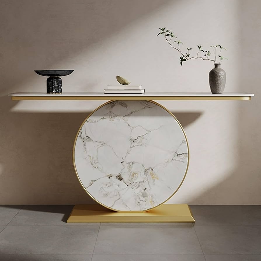 MFURN Contemporary Accent Entryway Console Table Marble