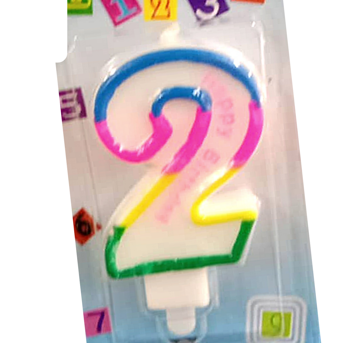 Birthday Candle Rainbow Numbers