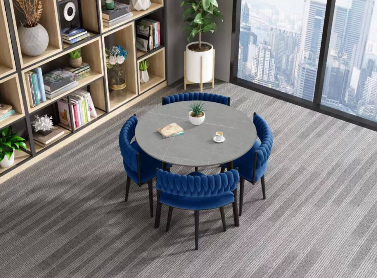 Modern Nordic Dining Table Set 5pc Set - Various Colours