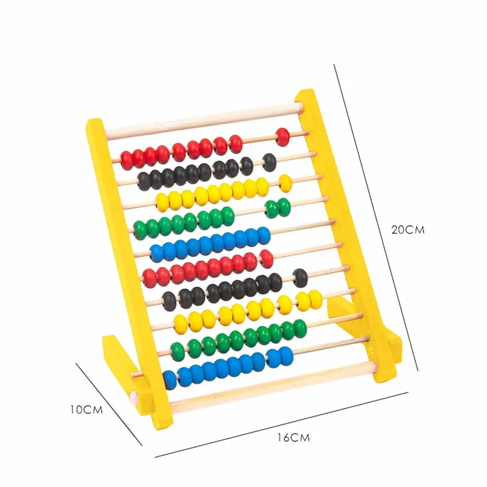 Wooden Abacus With Colorful Beads