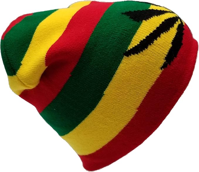 Rasta Skully Beanie Knit Hat Cap – Reggae Style Winter Skull Cap