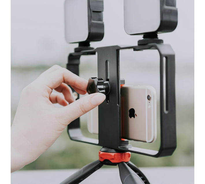 Phone Vlogging Kit with Tripod Grip (Double Light)
