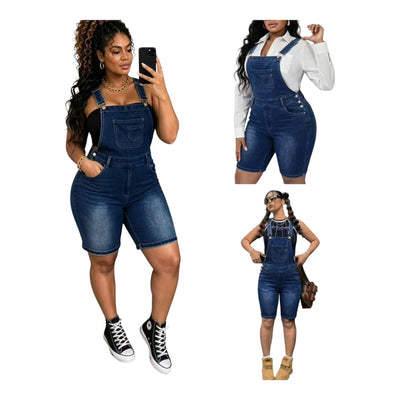Ladies Classic Bib Style Denim Jumpsuit-Various Options