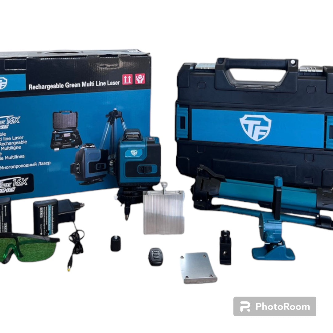 Laser Level 3D/4D Cross Line Self-Leveling Green Beam Three-Plane Leveling and Alignment Laser Tool