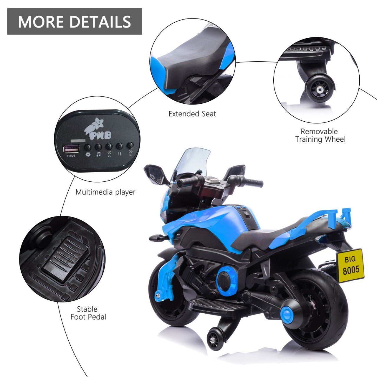 MTech Kids 6V Electric Ride-On Bike β Safe & Durable Battery-Powered Toy