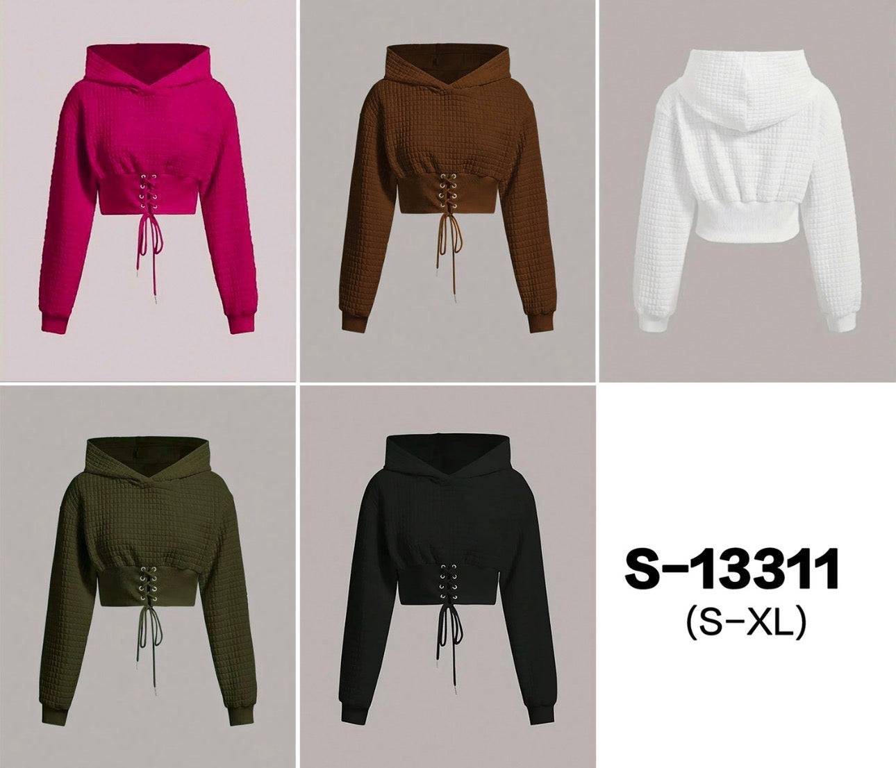 Ladies Corset Style Hoodie-Various Colours