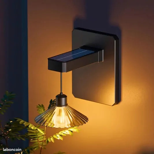 MTech Outdoor Solar Wall Lamp IP65 Twilight Sensor 2700K - 2pc Pack