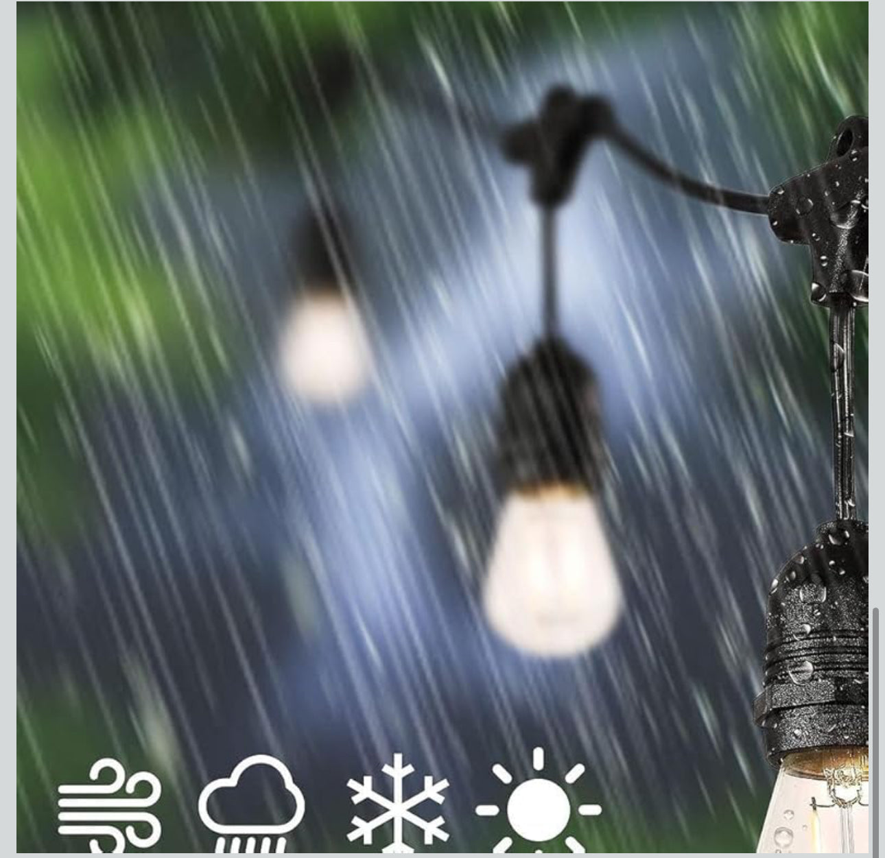 MTech
10m 20Bulbs- Solar LED Solar Powered Outdoor Festoon String Lights, Hanging Bulbs