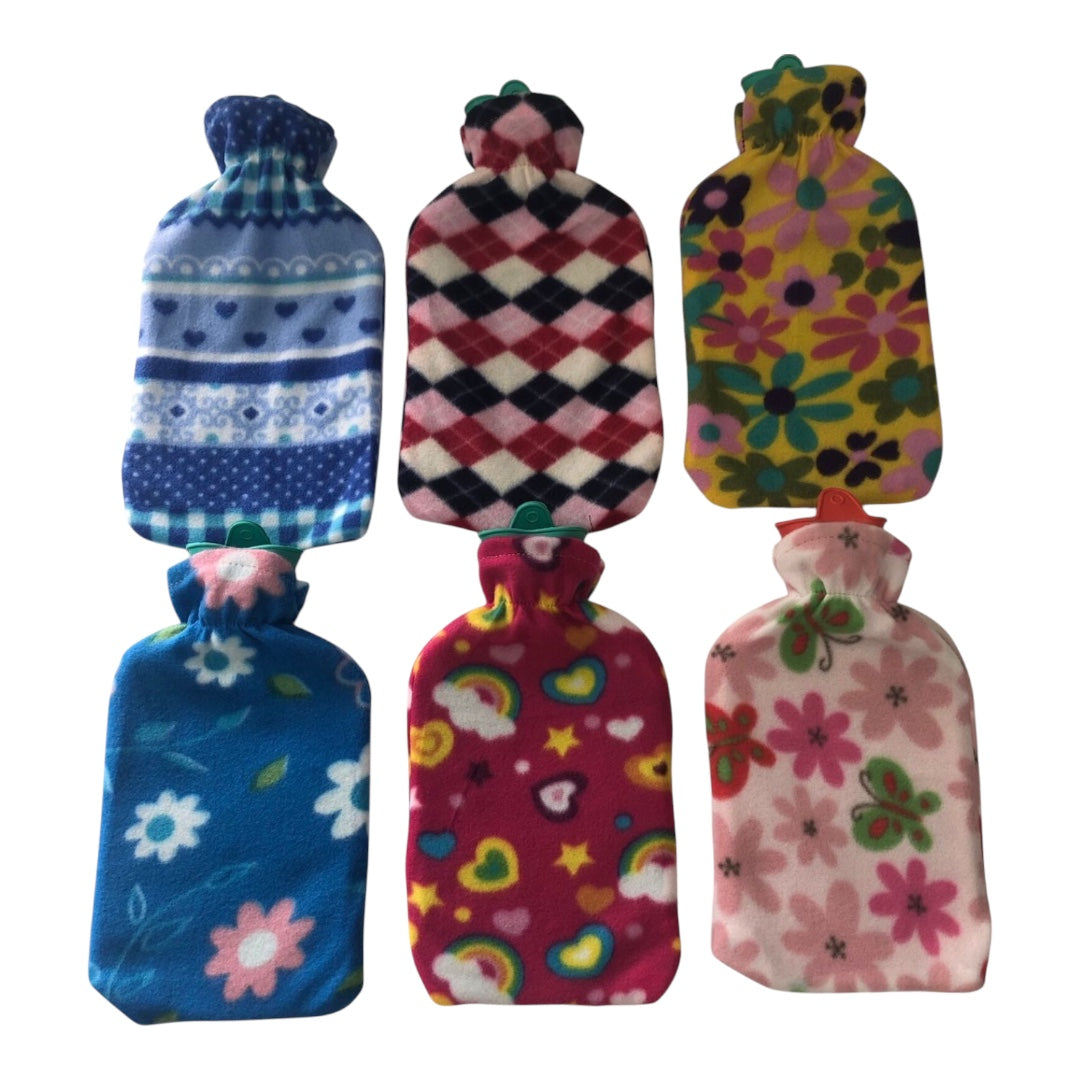2L Fleece Coved Hot Water Bottles 2pc