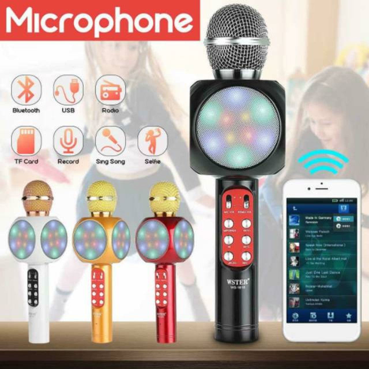 Karaoke Multifunctional Mic - Various Colours