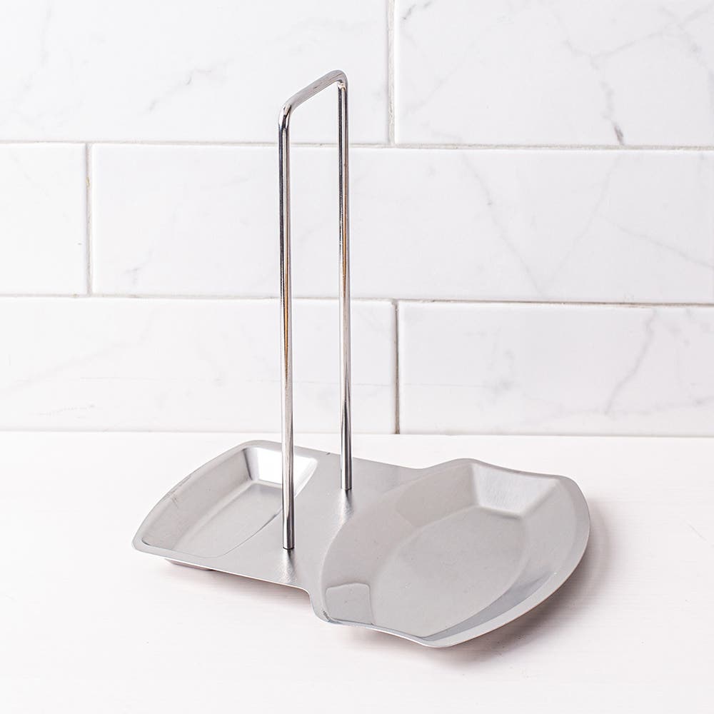 Stainless Steel Pan & Pot Lid Holder – Spoon Rest & Lid Stand