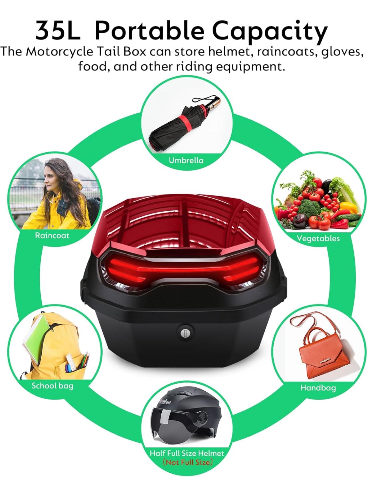 Motorcycle Trunk Top Box Trunk Tail,Luggage Box