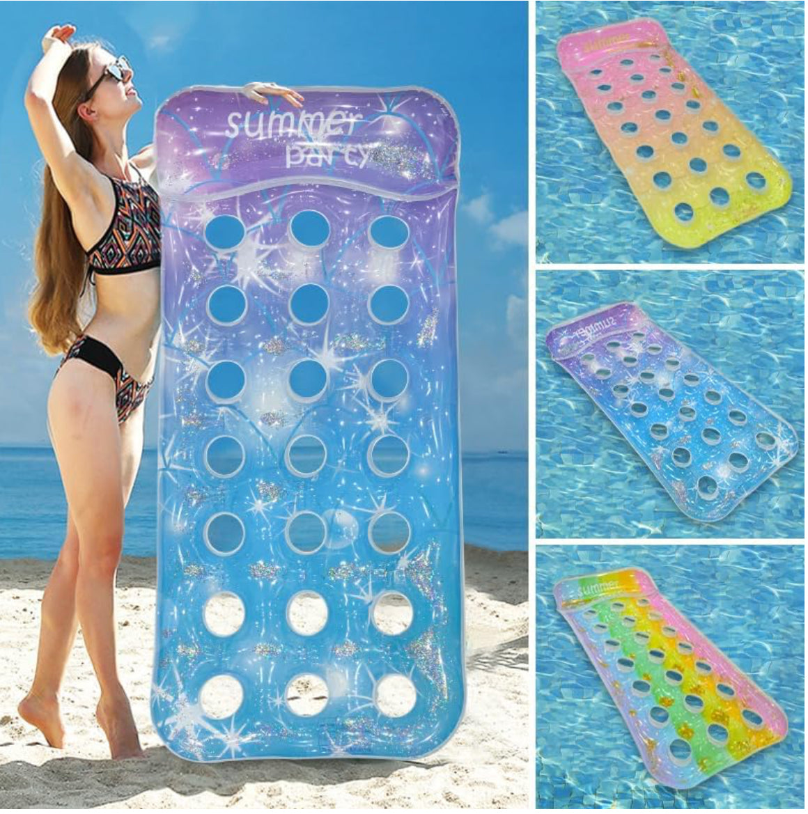 Inflatable Floating for Adults Swimming Pool Relaxation Water Float Mat