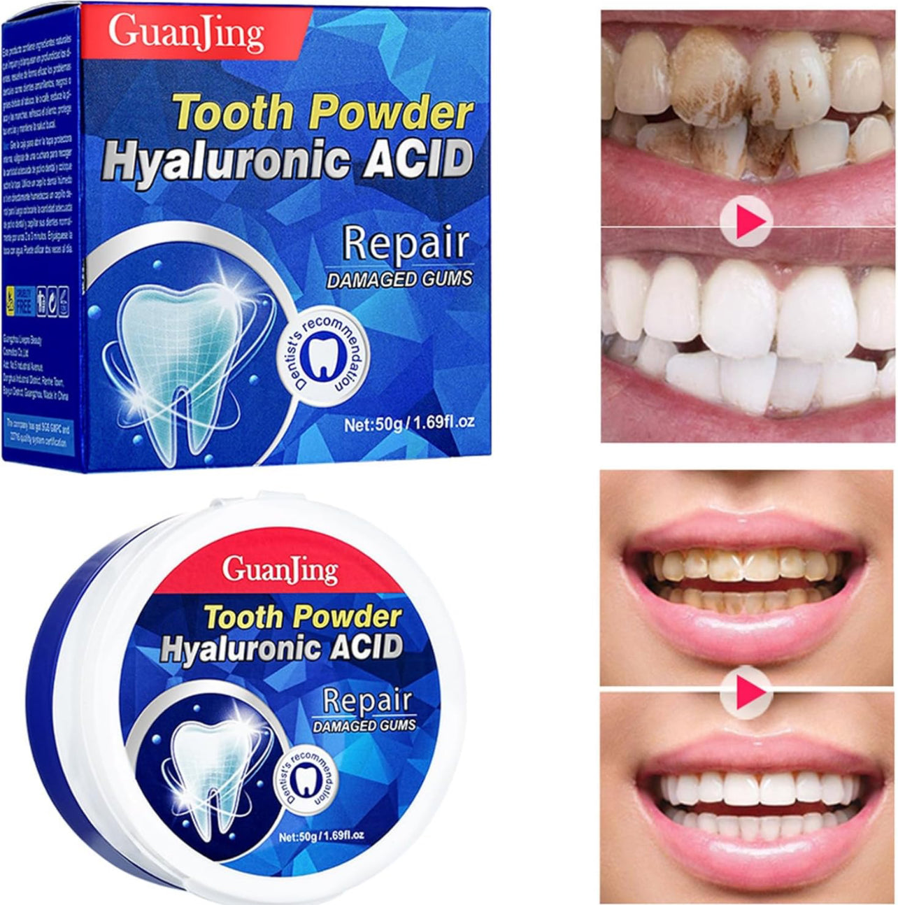 Natural Tooth Powder,Mouth Odor Removing Portable Tooth Powder - Teeth Cleaning Necessities for Food Stains, Sugar Stains, Juice Stains, Tea Stains, Coffee Stains.