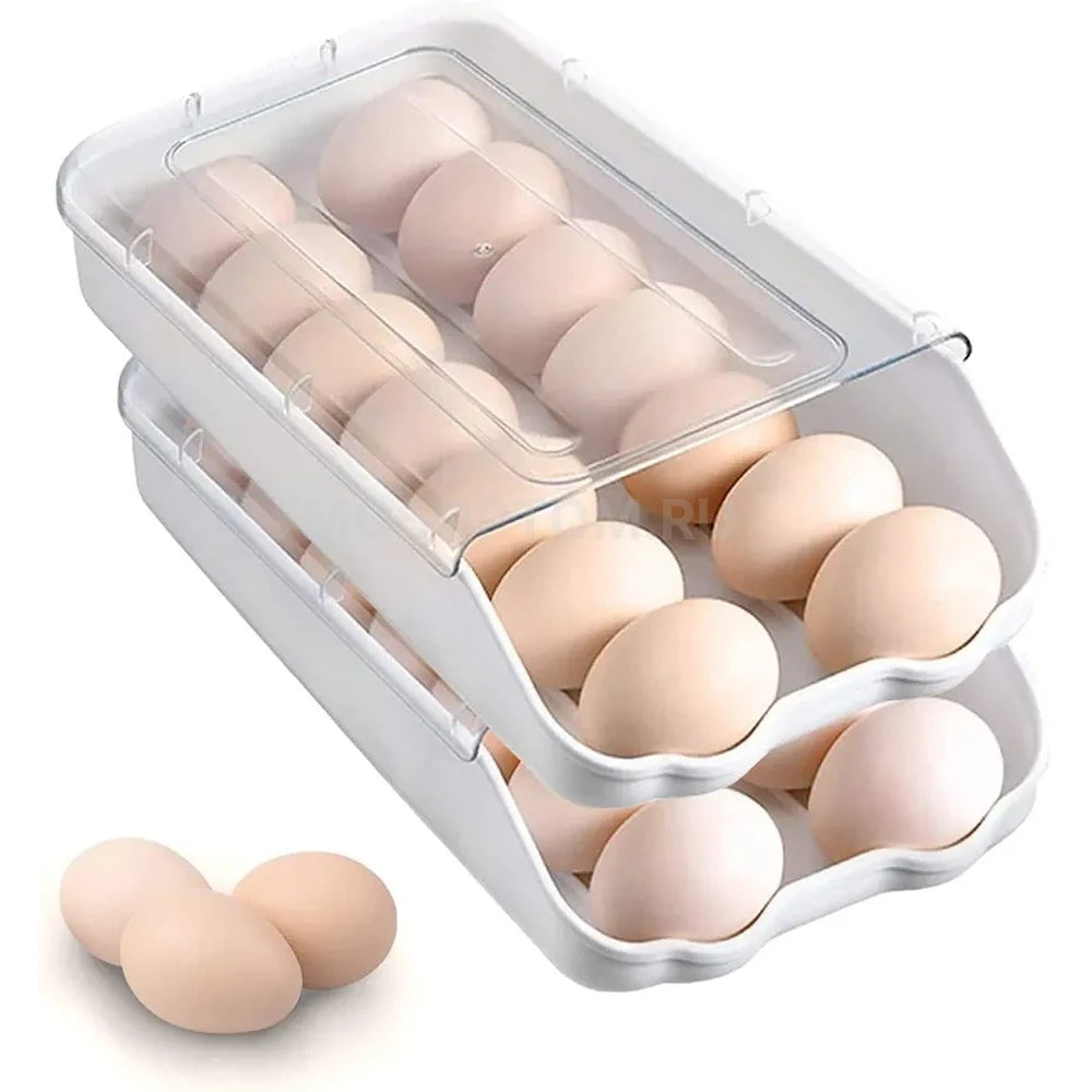 Egg Storage Box With Auto Roll