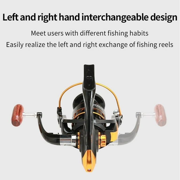 Black Full Metal Wire Cup Fishing Reel Spinning Wheel Gear DC-7000