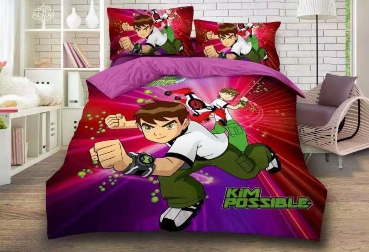 Kids Single Cartoon Themed Duvet Set 3pc - Various Designs Available