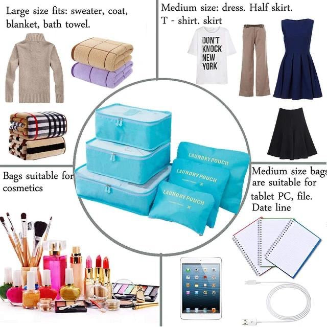 Travel Storage Bag Set 7pc
