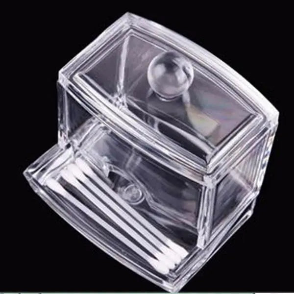 Acrylic Cotton Swab Organizer Box Cosmetic Holder Q-tip Makeup Storage Holder