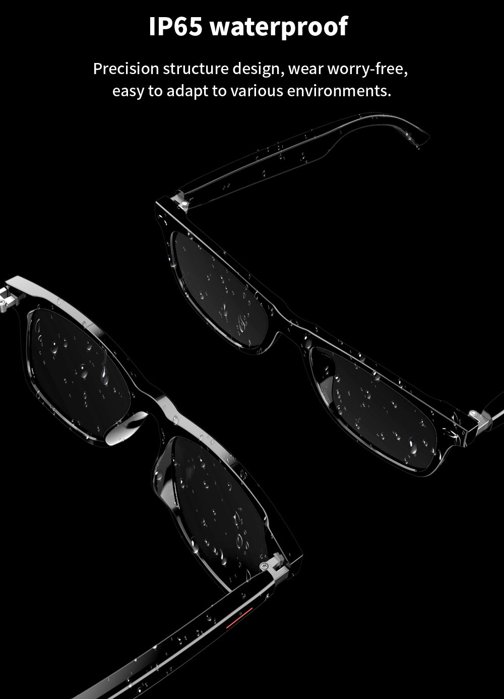 SENBONO E13 Waterproof Smart Glasses Wireless bluetooth Bone Conduction Glass Camera HD Music Audio Headset Eyewear