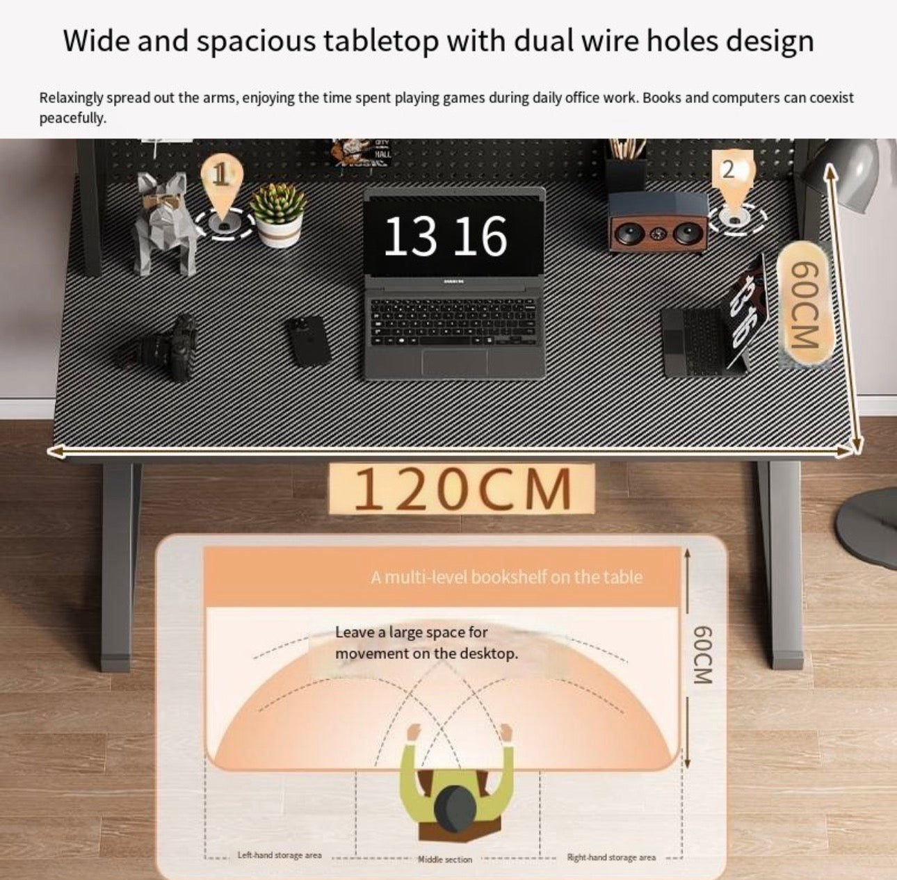 MFurn Pegboard Computer/Gaming Desk-Various Colours