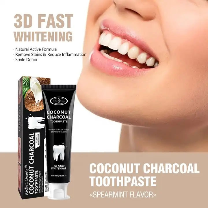 Aichun Beauty Coconut Charcoal 3D Whitening Toothpaste 100g