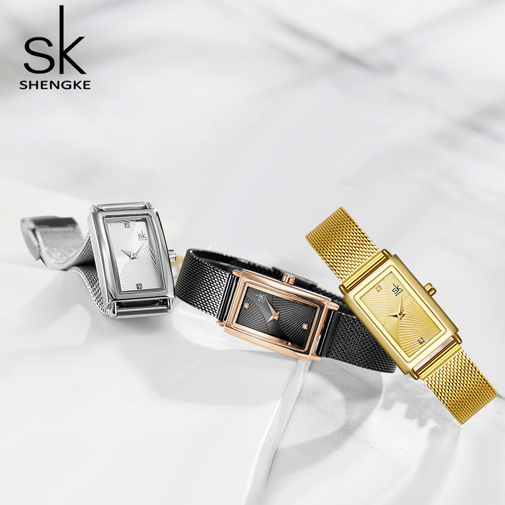 SHENGKE Women Watches Fashion Geneva Designer Ladies Watch Luxury Brand Rectangle Quartz Wristwatch - PreOrder Sales Now Available!