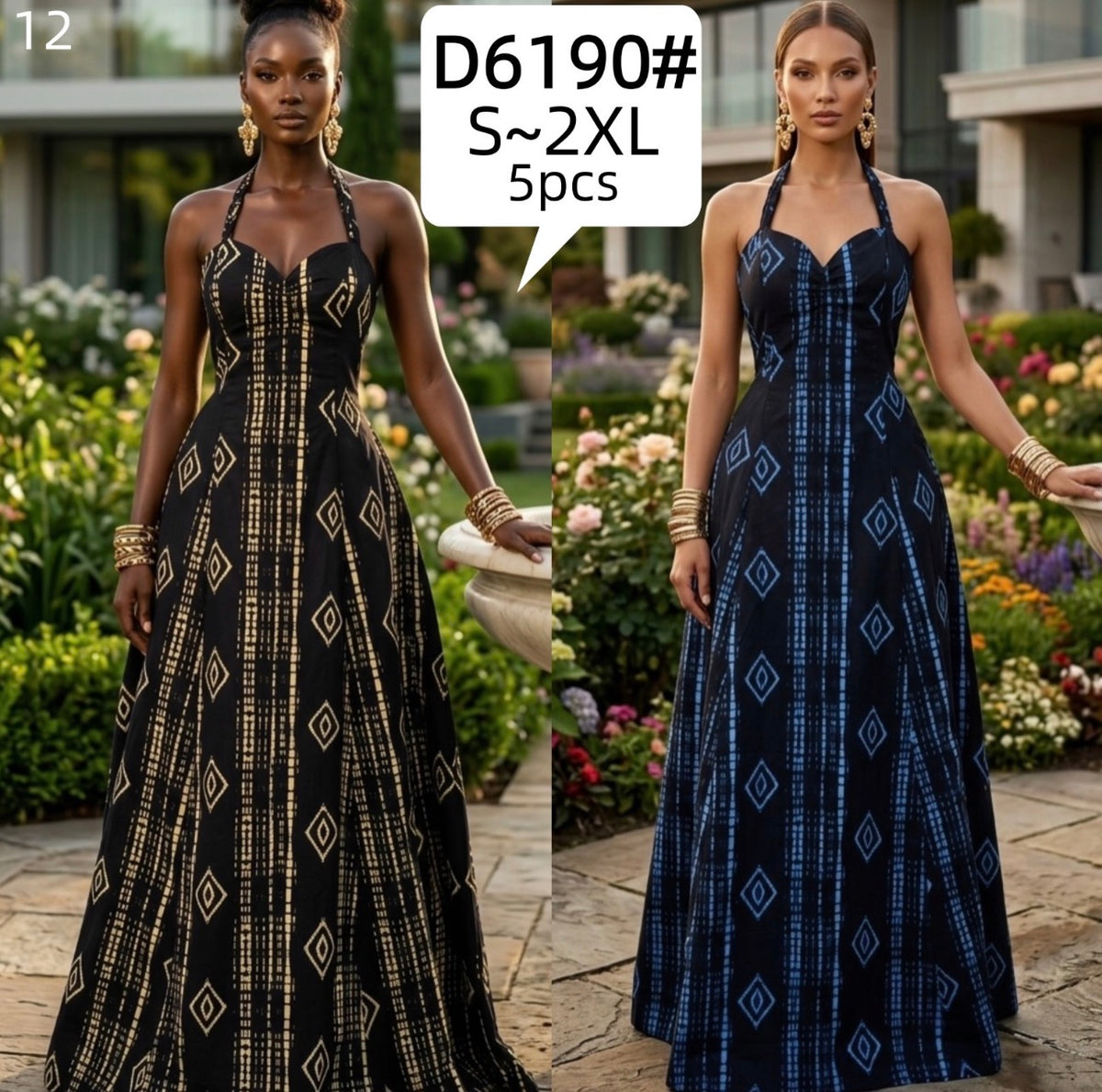 Ladies African Inspired Maxi Dress-Various Options