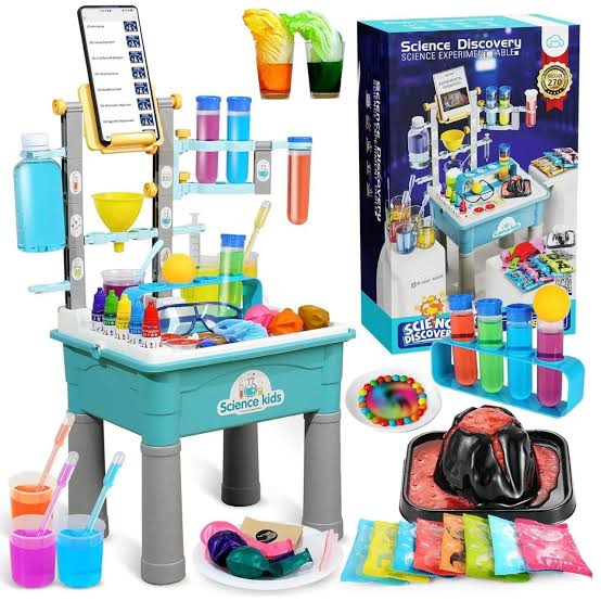 Science Experiments for Kids with Science Table and Smartphone Stand