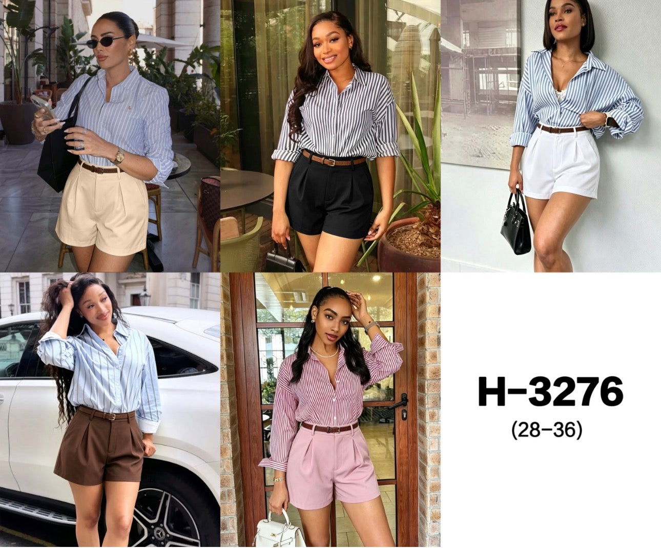 Ladies High Waist Fit Shorts-Various Colours