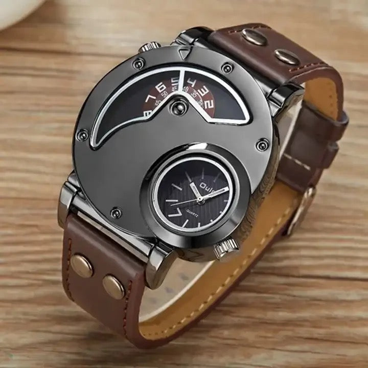OULM Original Unique Quartz Masculine Military Inspired Timepiece Watch