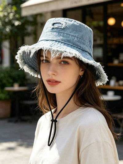 Ladies Distressed Vintage Denim Bucket Hats-Various Options