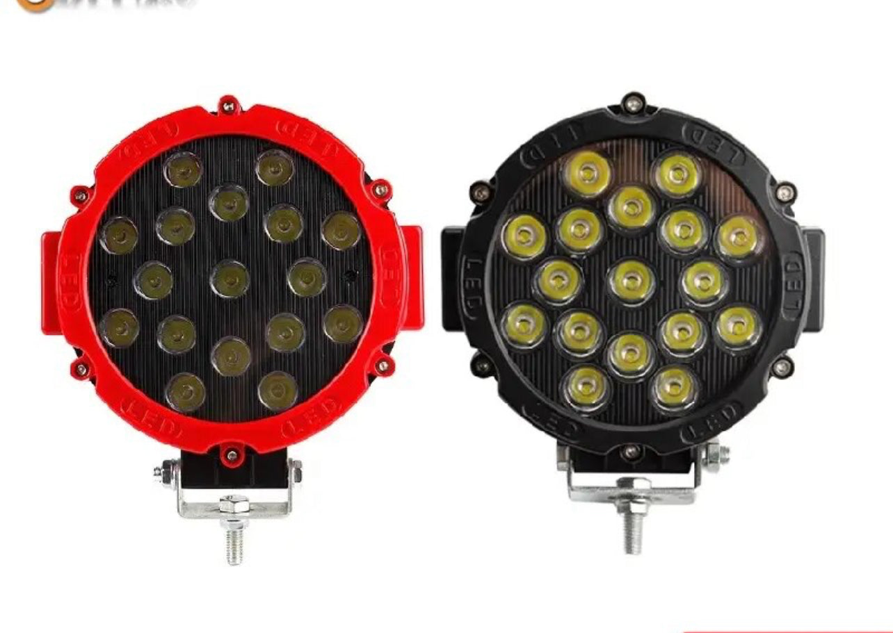 LED Light Bar 51W 7 Inch Spot Beam Headlamp LED Round Work Light Off Road Fog Light Driving Light For SUV Boat 4x4 Jeep