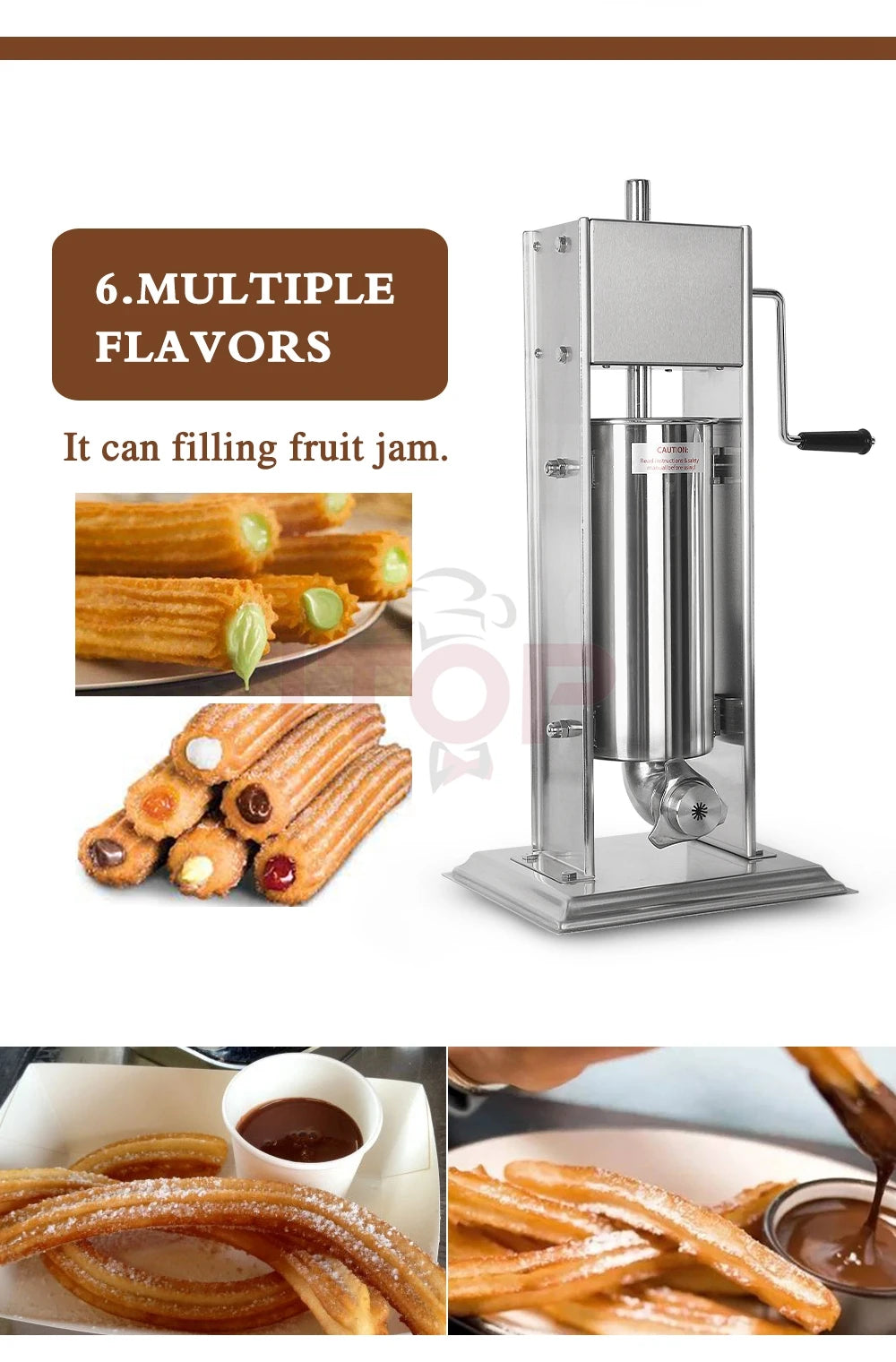 Manual 5L Churros Machine: Commercial Donut Maker with Waffle Attachment. Only Available On PreOrder!