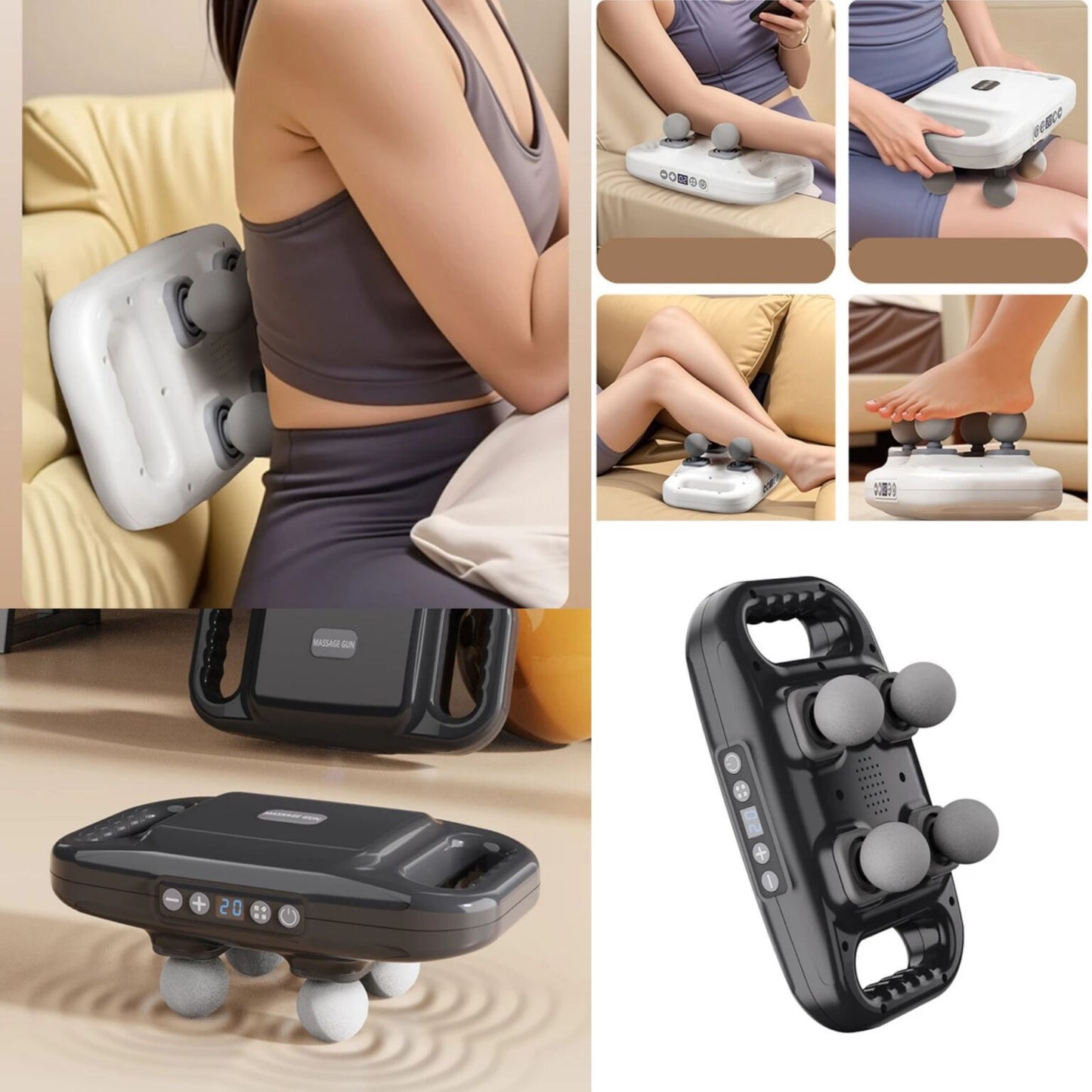 4 Head Professional Muscle Relaxation Body Massager